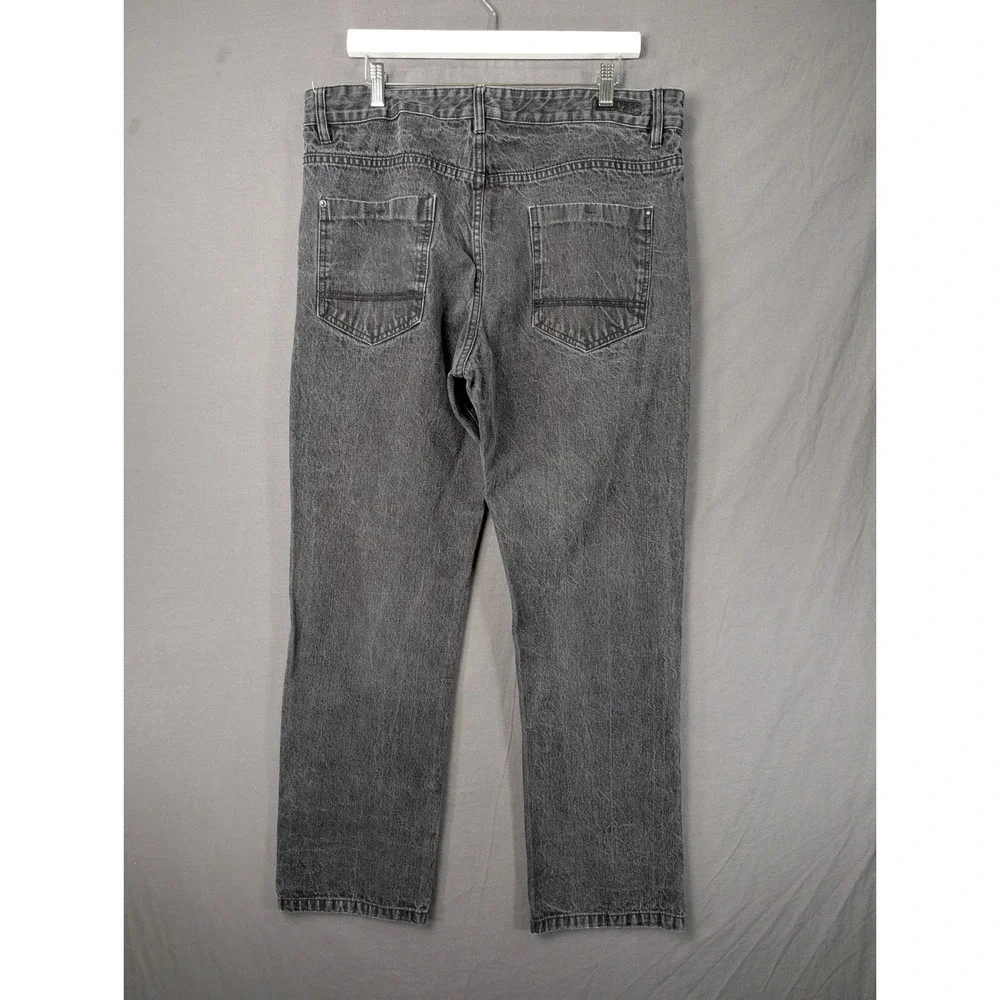 Southpole Mens Straight Leg‎ Acid Wash Grey Denim Jeans 36x32